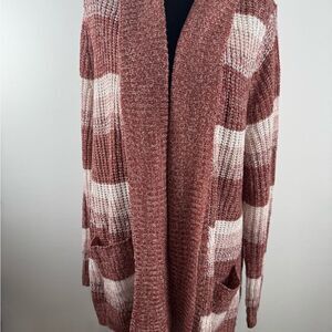 Fresh Women's Knit Cardigan in Pink and Cream